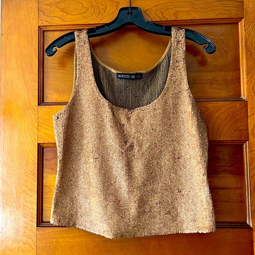 Matte beaded bronze tank